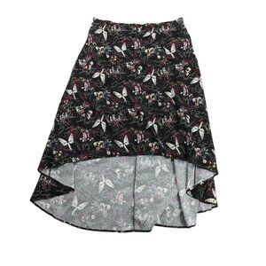 Thorn & Fable Goth High Low Skirt Skull Floral Script Romantic Whimisgoth Size 2